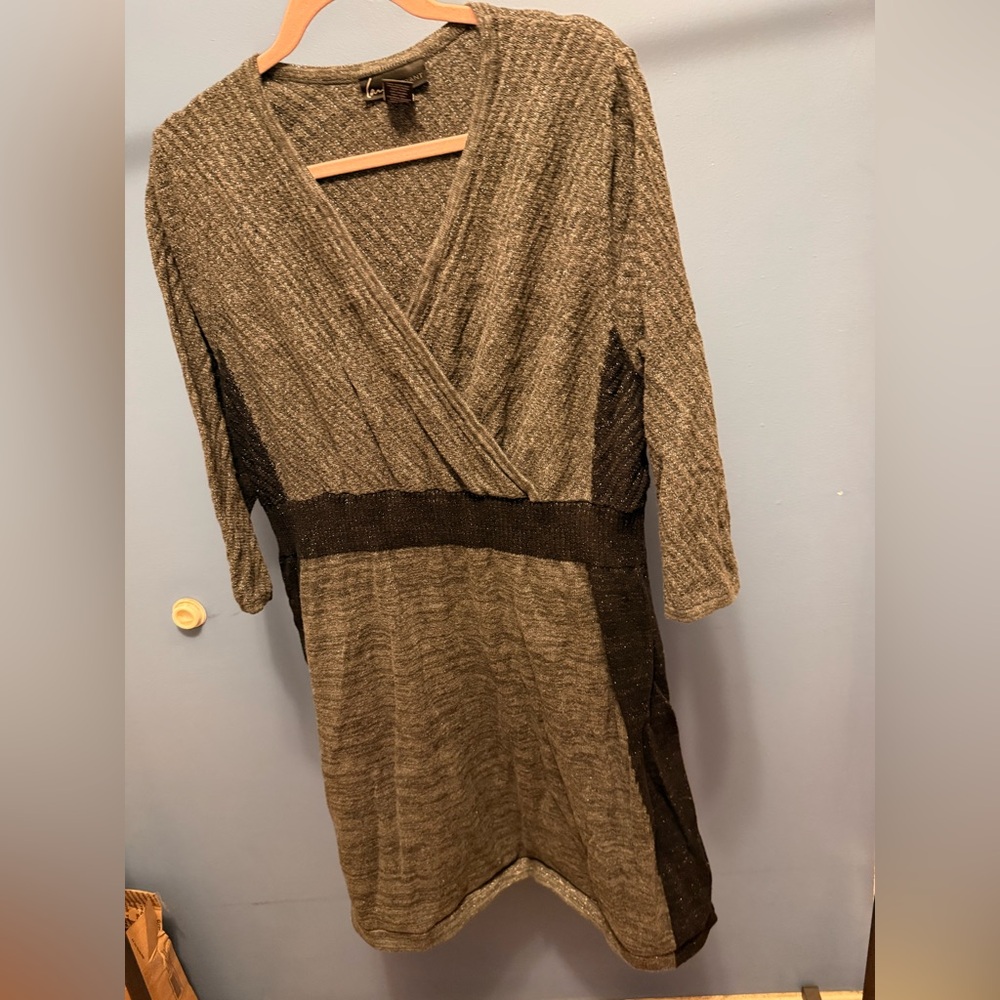 Lane Bryant Charcoal Long Sleeve Dress